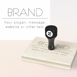 Stylish Slogan, Address or Any Other Text Rubber Stamp
