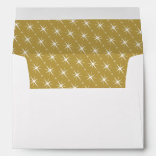 Stylish Sparkling Stars Pattern Modern Holiday Envelopes
