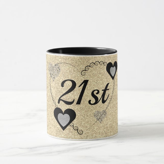 Stylish special birthday mug 21st (Center)