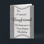 Stylish special boyfriend Birthday card<br><div class="desc">Stylish special boyfriend birthday card</div>