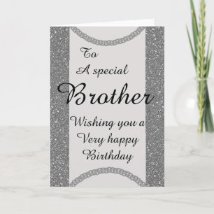Stylish special brother Birthday card