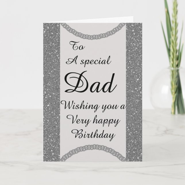 Stylish special dad Birthday card (Front)