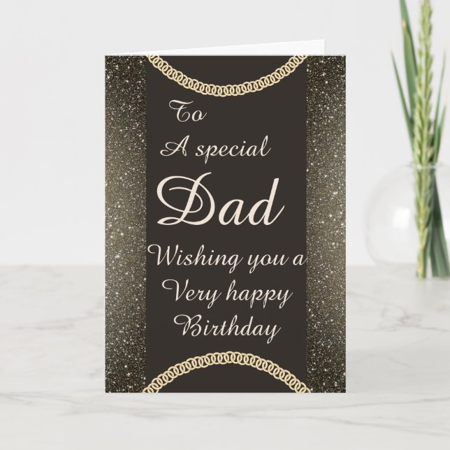 Stylish special dad Birthday card (Front)