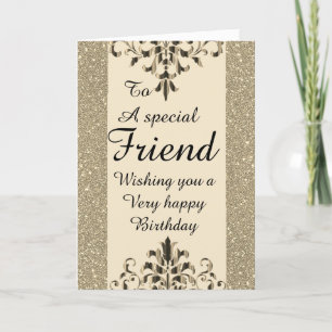 Stylish special friend Birthday card