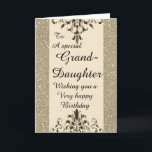 Stylish special granddaughter Birthday card<br><div class="desc">Stylish special Granddaughter Birthday card</div>