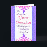 Stylish special granddaughter Birthday card<br><div class="desc">Stylish special Granddaughter Birthday card</div>