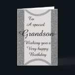 Stylish special grandson Birthday card<br><div class="desc">Stylish special grandson birthday card</div>