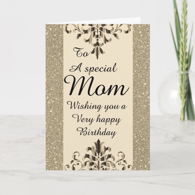 Stylish special mum Birthday card (Front)