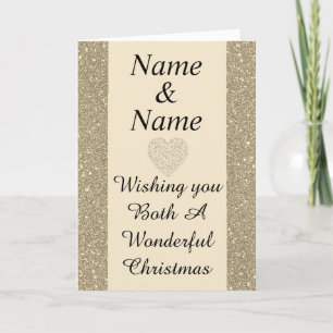 Stylish special Name & name couple Christmas card
