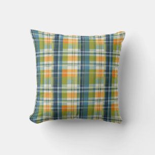 Stylish Spring Colours Check Pattern Tartan Plaid Cushion