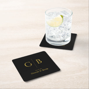 Stylish Square Paper Coasters for Wedding Events