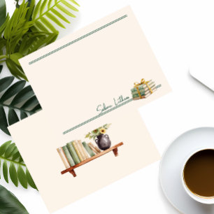 Stylish Stacked Books Multipurpose Flat   Card