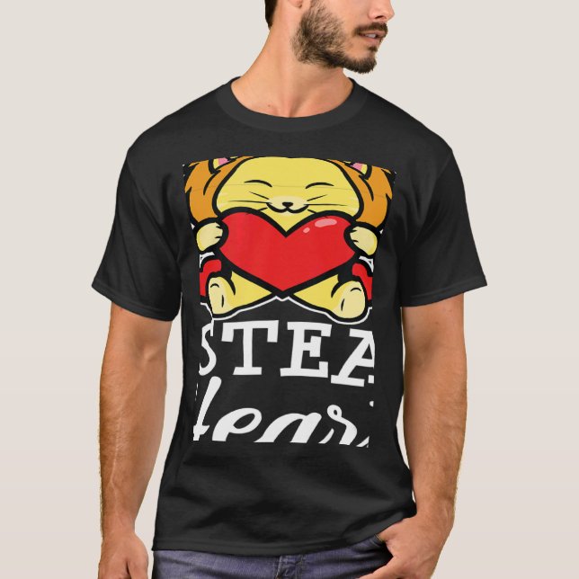 Stylish Statement Lion Heart Valentine's Day Love T-Shirt (Front)