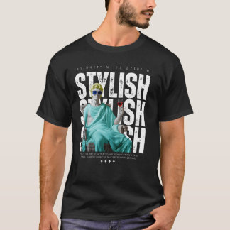 Stylish Statue Graphic Tee – Streetwear Style