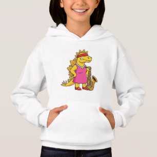 Stylish Stegosaurus Saxophone Jazz Musician Girl
