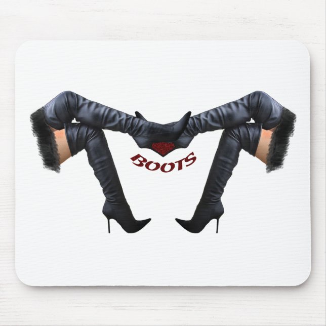 Stylish Stiletto Boot Art Mouse Pad (Front)