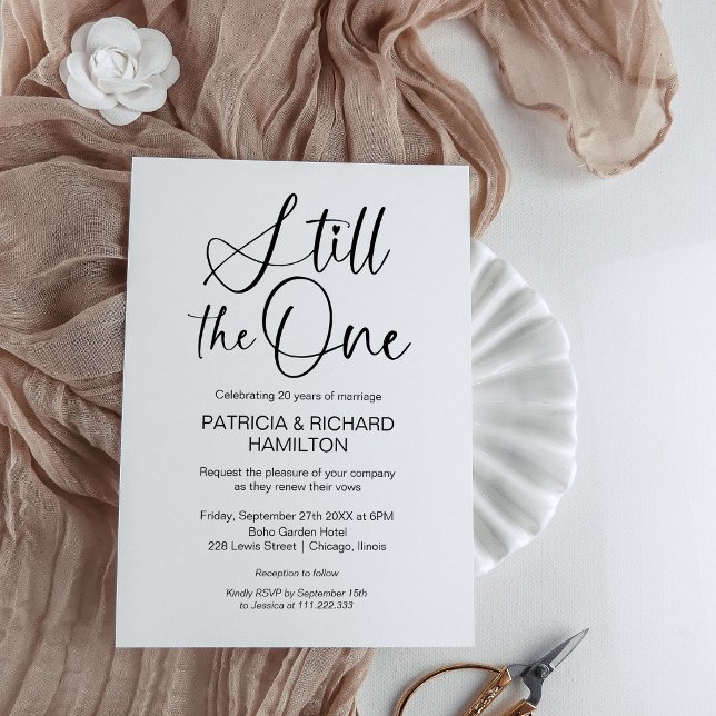 Stylish Still The One Wedding Vow Renewal Invitation (Creator Uploaded)
