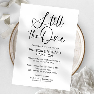 Stylish Still The One Wedding Vow Renewal Invitation