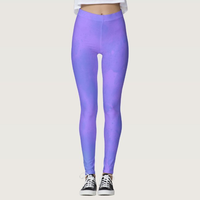 Stylish Storm cloud effect Blue Leggings (Front)