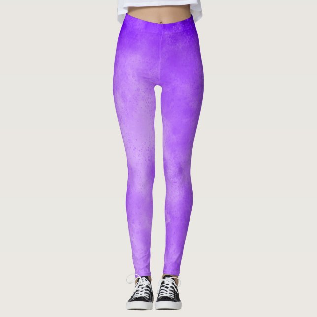 Stylish Storm cloud effect Blueberry  Leggings (Front)