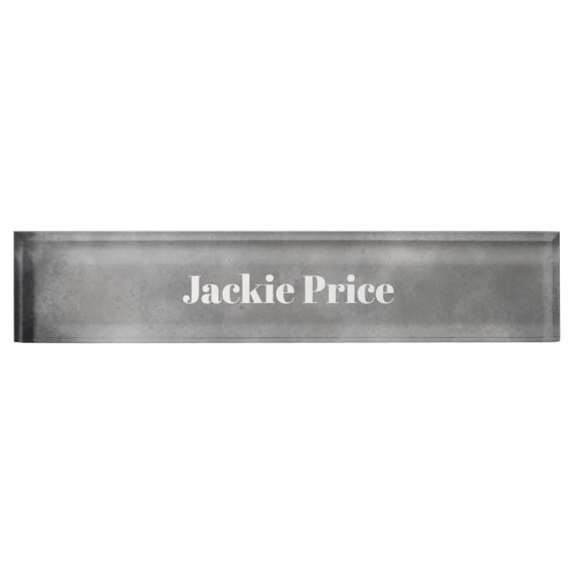 Stylish Storm cloud effect in Gray Nameplate (Front)