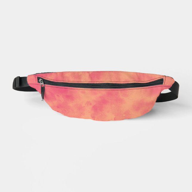 Stylish Storm cloud effect in  peach  Bum Bags (Front)