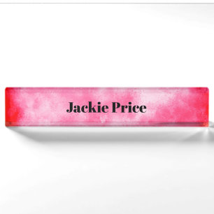 Stylish Storm cloud effect in Pink  Nameplate