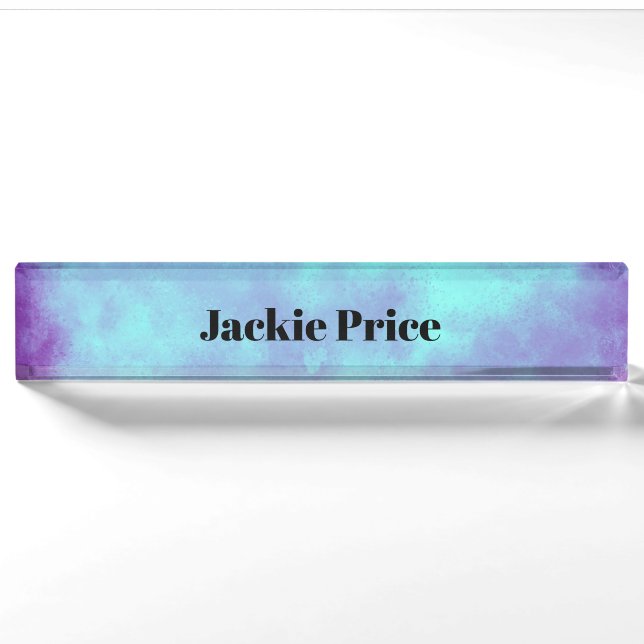 Stylish Storm cloud effect in Purple Nameplate (Front)