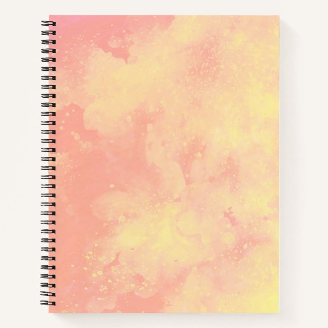 Stylish Storm cloud effect pattern Orange yellow  Notebook (Front)