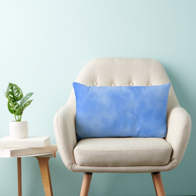 Stylish Storm cloud effect pattern pastel blue Lumbar Cushion (Chair)