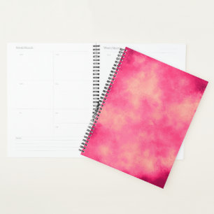 Stylish Storm cloud effect pattern Pink Yellow Planner