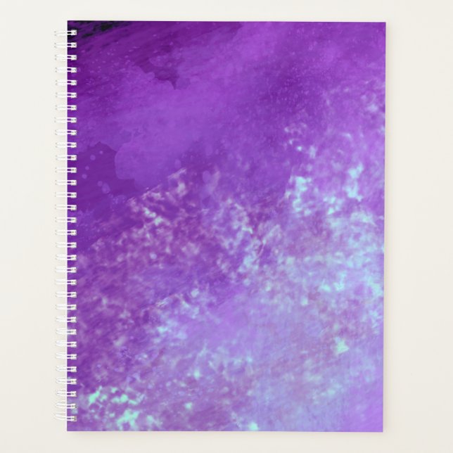 Stylish Storm cloud effect pattern  purple Planner (Front)
