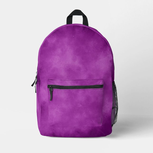 Stylish Storm cloud effect pattern Violet Sky  Printed Backpack (Front)