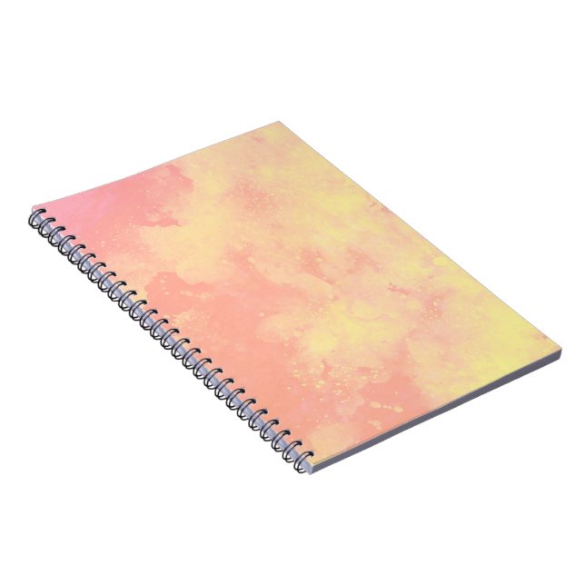 Stylish Storm cloud effect pattern Yellow & Orange Notebook (Right Side)