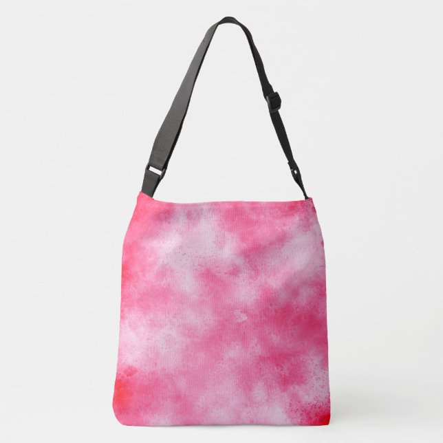 Stylish Storm cloud effect Pink and White  Crossbody Bag (Back)