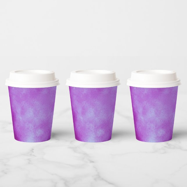 Stylish Storm cloud effect Purple Paper Cups (Multi)