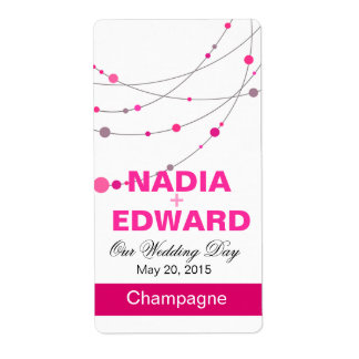 Stylish Strands | white fuschia Wine Label
