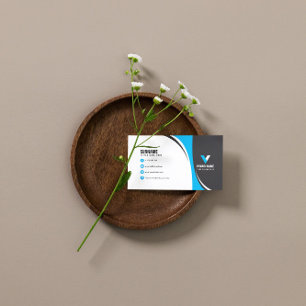 Stylish Striking Blue Business Card