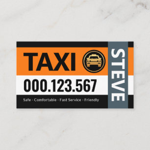 Stylish Stripe Layers Taxi Car Business Card