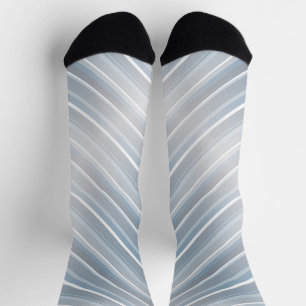 Stylish striped grey-blue socks
