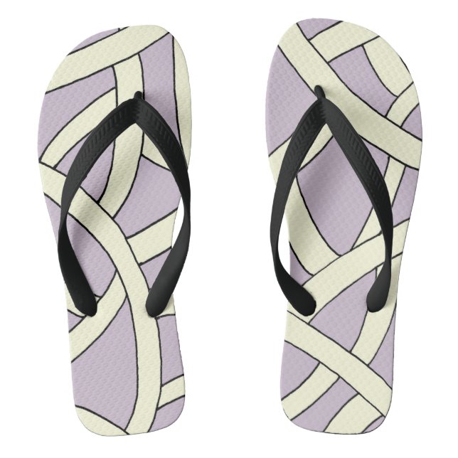 Stylish Stripes Fantasy Design Jandals (Footbed)
