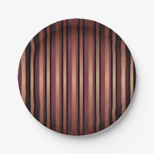Stylish Stripes Pattern Paper Plate