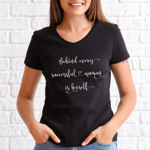Stylish Successful Woman Quote Calligraphy Script T-Shirt