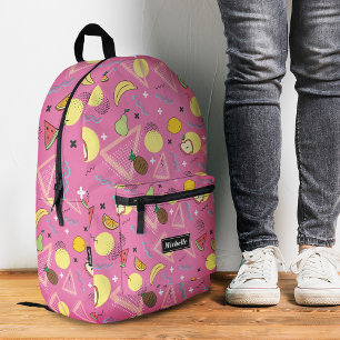 Stylish Summer Fruit Watermelon School Pink Printed Backpack