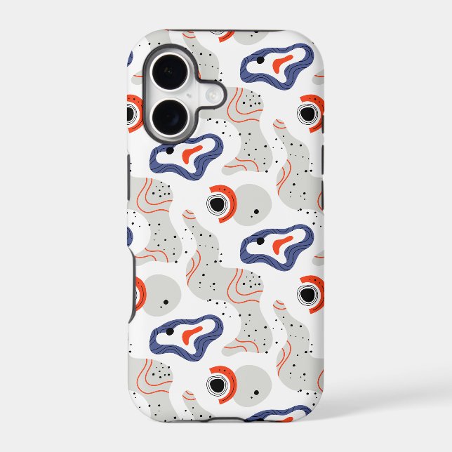 Stylish Swirls and Curbs Abstract Pattern (Back)