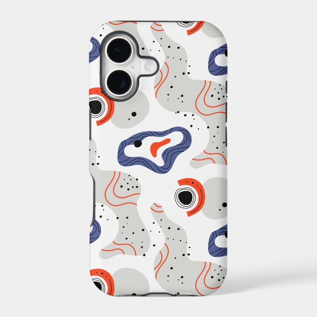 Stylish Swirls and Curbs Abstract Pattern (Back)