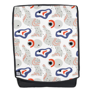 Stylish Swirls and Curbs Abstract Pattern Backpack