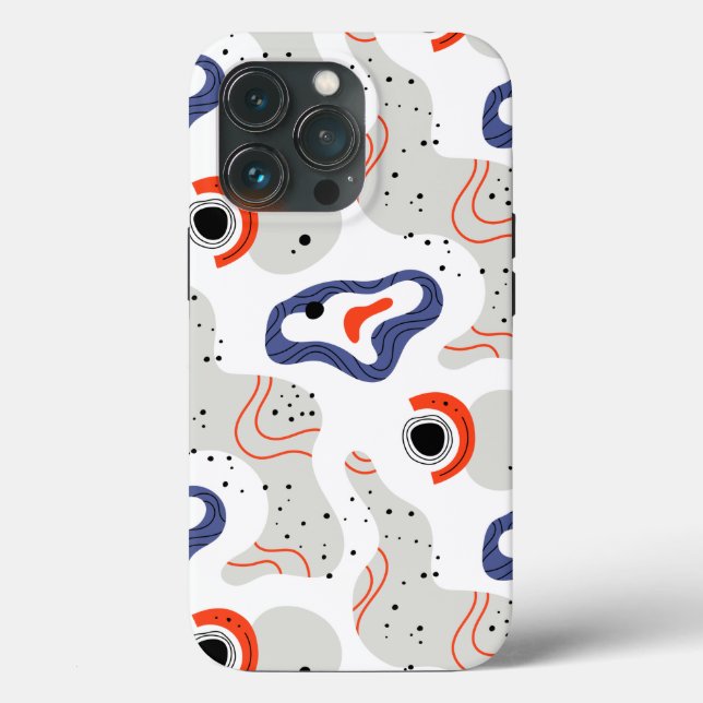 Stylish Swirls and Curbs Abstract Pattern Case-Mate iPhone Case (Back)