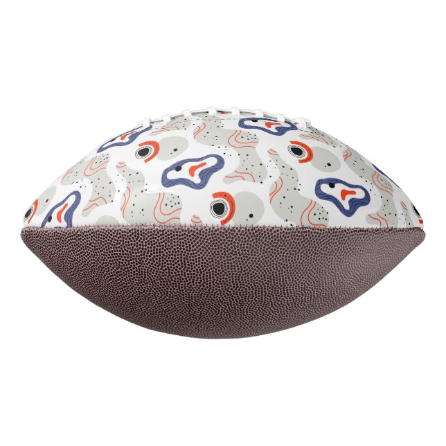 Stylish Swirls and Curbs Abstract Pattern Football (Rotated 90)