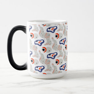 Stylish Swirls and Curbs Abstract Pattern Magic Mug